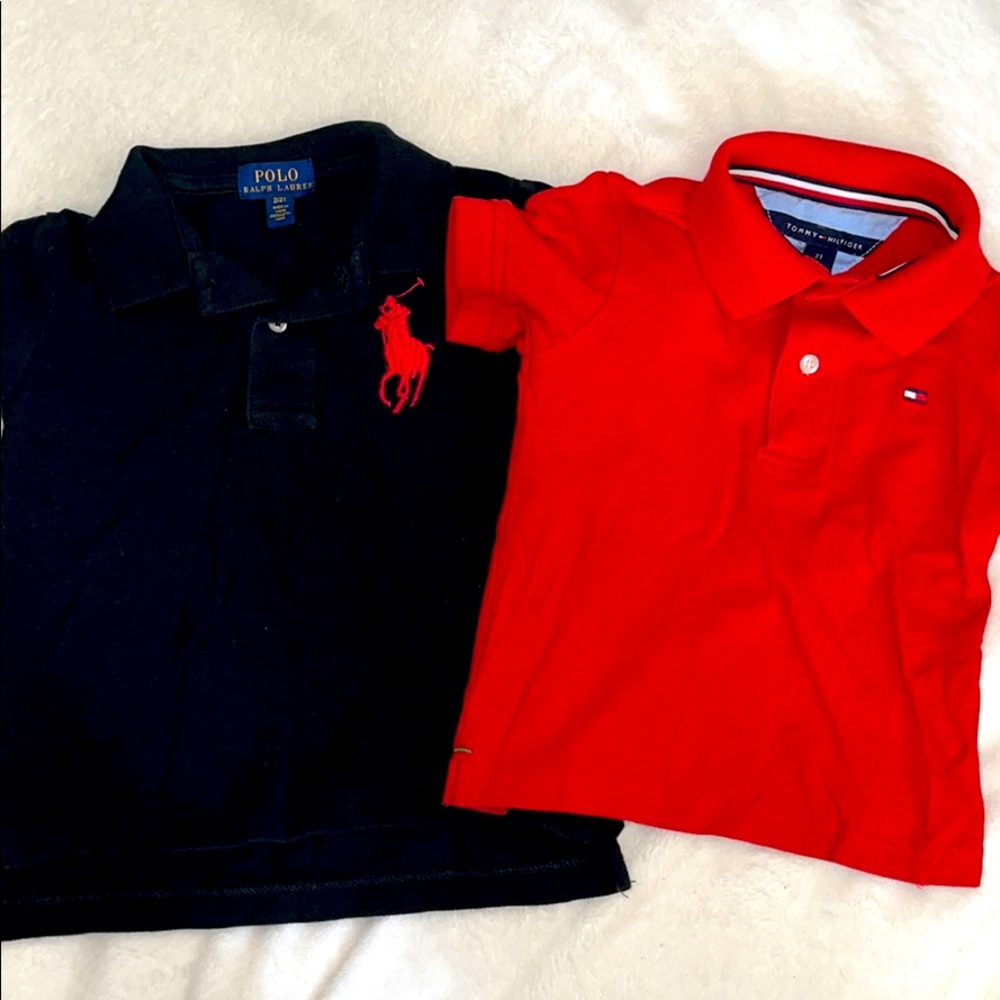 2 shirts- 2T Ralph Lauren Polo and Tommy Hilfiger
